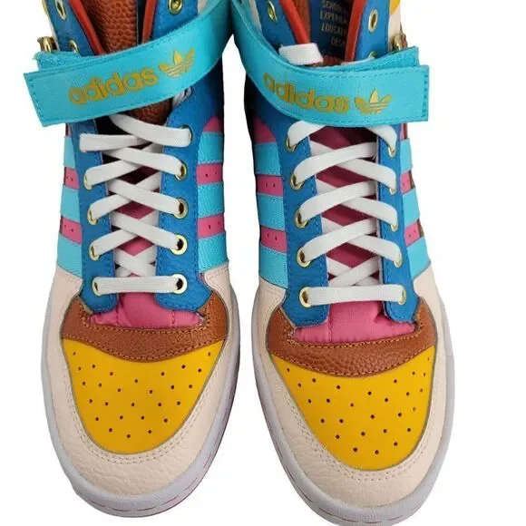 Limited Edition Adidas High‎ Top Sneakers Sz 6 Multicolored Kidcore Streetwear